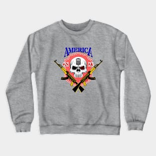 American Pride Skull Graphic Crewneck Sweatshirt